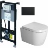 Súprava WC misa s pomaly sa sklápajúcim sedadlom Duravit ME by Starck 45300900A1, podomietková konštrukcia Duravit DuraSystem WD1011000000, WD5001031000