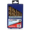 Titánové vrtáky HSS 2 - 8mm do železa, sada 13ks, Tagred TA1034