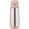 Športová termoska na pitie B.BOX BLUSH CRUSH 500 ML Strieborná,Ružová