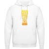 AWDis Hoodie Mikina - Dobré pivo na zlé časy - Arktická biela - M - Pánske