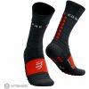 COMPRESSPORT Pro Racing Winter Run ponožky, black/high risk red T2 (EU 39-41)