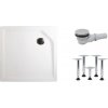 Kompletná súprava sprchovej vaničky SCHULTE Extra-flach 80 x 80 x 3,5 cm alpská biela Hladké D20080 04