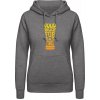 AWDis Hoodie Mikina - Dobré pivo na zlé časy - Uhlíková - S - Dámske