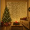 LED svetelný záves 3x3 m – 300 LED – teplá biela – USB – interiérová dekorácia 300 LED/3X3m