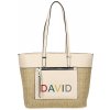 DAVID JONES Krémová veľká dámska kabelka cez rameno CM5741