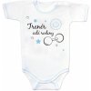 Body krátky rukáv s vtipným textom Baby Nellys, Trenér celé rodiny