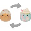SQUISHMALLOWS 2v1 Rease škoricové hniezdo a Kelen dúhové frappé 13 cm