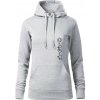 Hory bicykel úsmev - Mikina dámská Cape s kapucí - XS ( Svetlosivý melír )