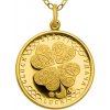 Česká mincovna Zlatý prívesok Štvorlístok pre šťastie s hmotnosťou dukáta proof 3,49 g