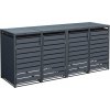 Westmann Kubus 4 kovový box na odpadkové koše 4 x 240L 264 x 80 x 116 cm, antracitová