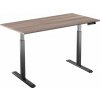 AlzaErgo Table ET2 čierny + doska 120 × 80 cm lamino sivý dub