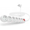 CONNECT IT predlžovací kábel 230V 6 zásuviek s vypínačom 5m biely CI-1281