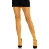 Leg avenue - lace tights with eyelets neon orange