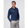 Ombre Polo long sleeve shirt with elegant branded buttons - navy blue modrá | červená L Ombre 5907064517046