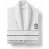 Uterák Wimbledon Cotton Terry Baseline Robe - white/green - Biely