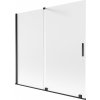 MEXEN/S - Velar dvojkrídlová posuvná vaňová zástena 170 x 150, dekor, čierna 896-170-000-31-70