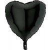 Nafukovací balónik čierne srdce 46 cm - Grabo