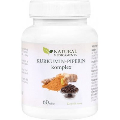 Natural Medicaments Kurkumín-piperín komplex 60 tabliet