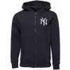 Pánska mikina New Era, MLB ESSENTIALS FZ HOODY NEYYAN tmavo modrá,Biela XL
