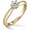 Mira | Zásnubní prsten se středovým kamenem 0.4ct, žluté zlato, s diamanty