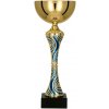 DEMI SPORT Športová trofej Pohár 8358 Farba - hlavná: Zlatá, Farba - doplnková: Modrá, Veľkosť trofej: B - 38 cm