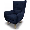 Kreslo ušiak ROSEL modrý - MALMO 79