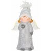 Postavička MagicHome Vianoce, Anjelik s priesvitnými krídlami, LED, terakota, 10,5x6,5x14 cm