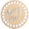 Pro Háčkování Podšálek vyřezávaný kruh Ø 10 cm - poník