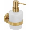 Sapho XR103GB X-Round Gold dávkovač mydla 200 ml, mliečne sklo/zlatá