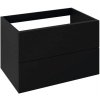 Sapho Treos Skrinka pod umývadlo 75 x 53 cm, s výrezom, matná čierna TS070-3535