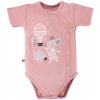 Eevi Body rozopínacie s krátkym rukávom MELLOW ružové - 56