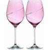 Diamante poháre na červené víno Silhouette City Pink s kamienkami Swarovski 470 ml 2 ks