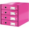 Leitz 604923 Zásuvkový box 4 Click & Store ružová WOW