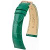 Kožený remienok Hirsch London L 04307040-7, zelený, aligátorová koža, dĺžka L, Quick Release 19 mm