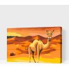 Vymalujsisam.sk Maľovanie podľa čísiel - Ťava na púšti Veľkosť: 40x60cm, Rám: Na plastovej doske