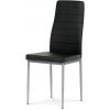 Autronic DCL-377 BK Stolička jedálenská, čierna koženka, šedý kov