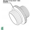 JBL Aqua In-Out Metall Adapter G3/4 M28/M22