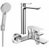 Sada batérií MEXEN ALFA XXI - umývadlová batéria + vaňová batéria so sprchou chróm