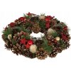 VIANOČNÝ ADVENTNÝ VENIEC, SVIETNIK NA 4 SVIEČKY, OZDOBA NA VIANOCE, PRIEMER 34 CM