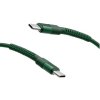 MobilNET KAB-0254-TYP-TYPEC Dátový a nabíjací pletený USB-CUSB-C, 3A, 60W, 1m, zelený
