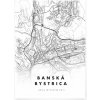 Plagát Banská Bystrica mapa