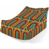 Sablio Sedací vak Lounge Retro vlny - 80 x 95 x 50 cm