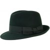Pánsky vlnený klobúk s rypsovou stuhou čierny