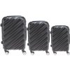 Sada 3 kufrov škrupinových LA3 čierna