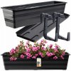 KADAX BALKÓNOVÝ KVETINÁČ, TRUHLÍK 60cm + 2 DRŽIAKY