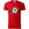 Futbalová lopta v triku - Tričko z organickej bavlny - L ( Červená )