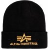Alpha Industries čiapka 3D beanie black yellow gold 168910/583