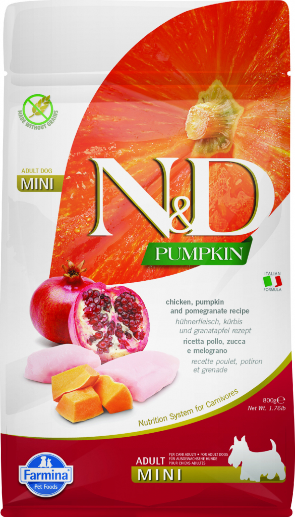 N&D Grain Free Pumpkin DOG Adult Mini Chicken & Pomegranate 0,8 kg