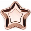 PartyDeco Taniere - hviezda, ružovo-zlaté 18 cm