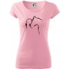 Kôň a ja silueta - Dámske tričko Pure - L ( Ružová )